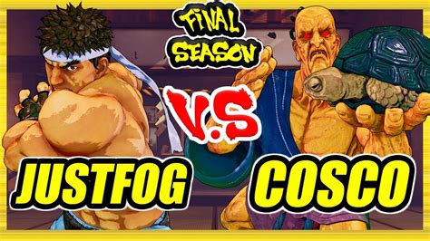 SFV CE Justfog Ryu Vs Cosco Oro Ranked Set Street Fighter 5