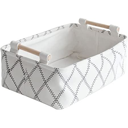 Lufofox Decorative Collapsible Rectangular Fabric Storage Bin Organizer