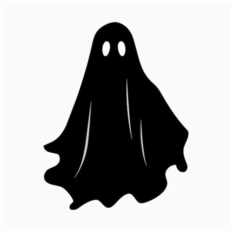 Premium Vector | Halloween silhouette black ghost clip art vector halloween scary ghostly ...