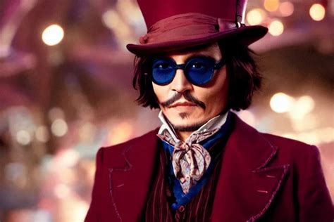 Johnny Depp As A Character In Willy Wonkas Chocolate Stable Diffusion