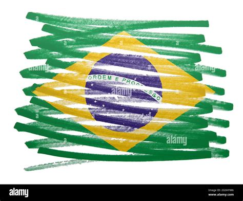 Brazil flag outline hi-res stock photography and images - Alamy