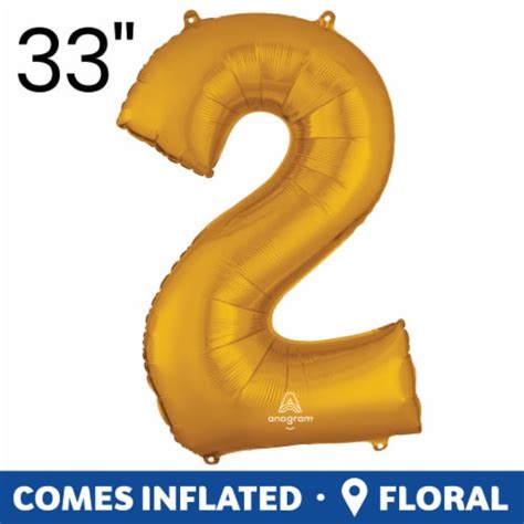 Gold Number Helium Filled Balloon Inches Big Ct Smiths