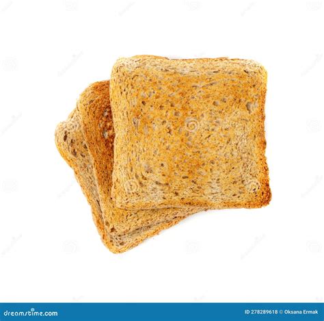 Bread Toasts Isolated Toasted Sandwich Square Slices Loaf Pieces For