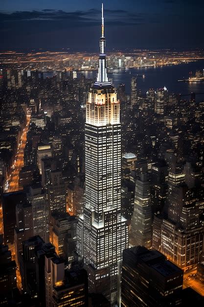 Empire State Building Bei Nacht Kostenlose Foto