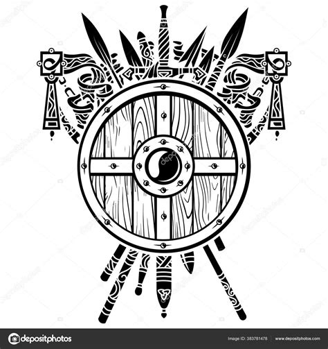 Viking Shield Vector