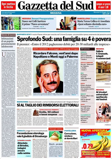 Le prime pagine di mercoledì 23 maggio 2012 Il Post