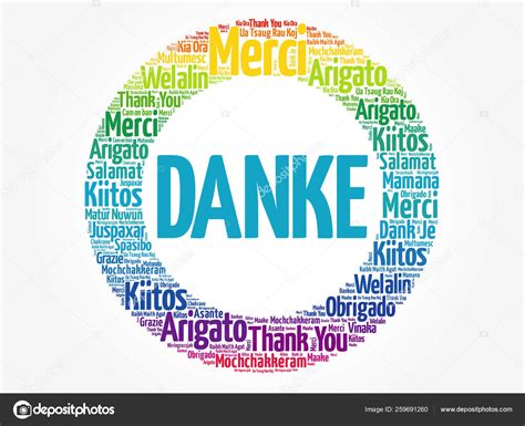 Danke Gracias En Alemán Palabra Nube Vector De Stock Por ©dizanna