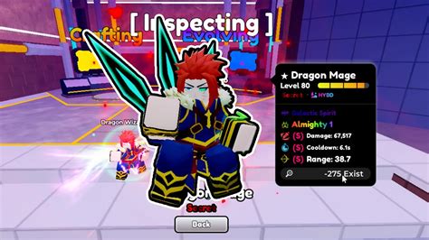 Almighty Dragon Mage With Sss Stats Showcase Anime Defenders Roblox