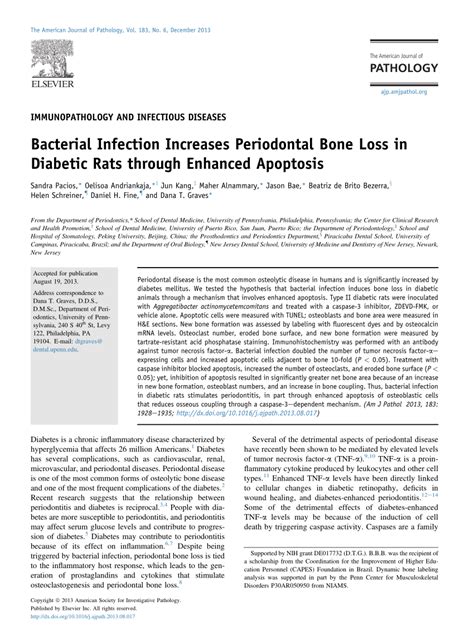 (PDF) Aggregatibacter actinomycetemcomitans Infection Enhances Apoptosis In Vivo through a ...