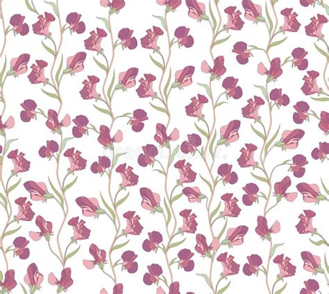 Floral Seamless Background Gentle Flower Pattern Stock Illustration