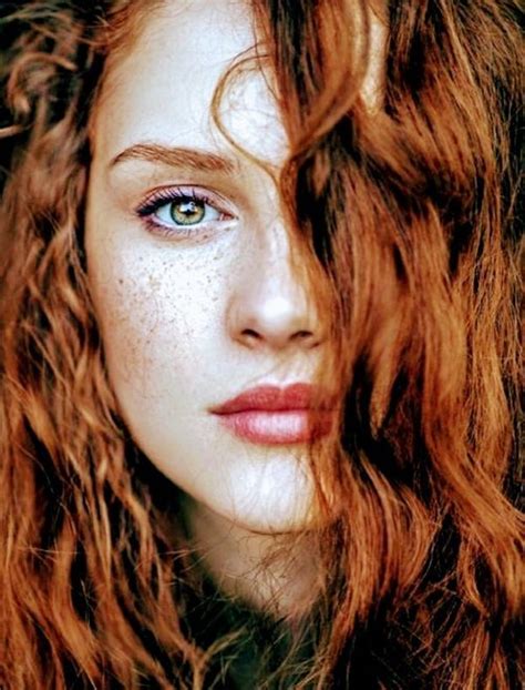 Msn3p Natural Red Hair Beauty Eyes Freckles