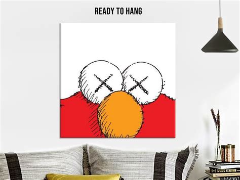 Colored Kaws Canvas Kaws Street Art Ready to Hang Modern - Etsy