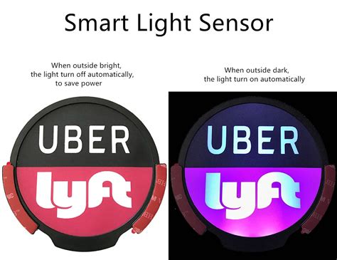 Uber Lyft Sign Led Light Logo Sticker Decal Reflective Bright Glowing