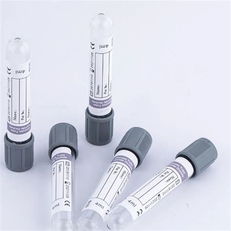 Medical Disposables Plastic Glass Purple Cap Vacuum Blood Collection