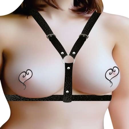 Harness Top Asas Em Couro Eco Arn S Arreio Fetish Cosplay Bdsm