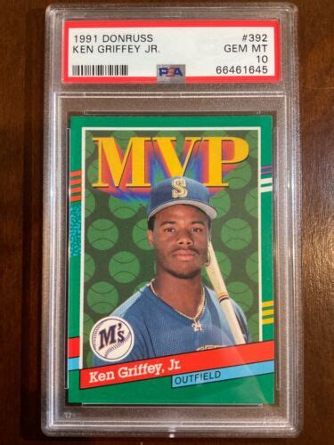 Donruss Ken Griffey Jr Rd Year Mvp Mint Psa