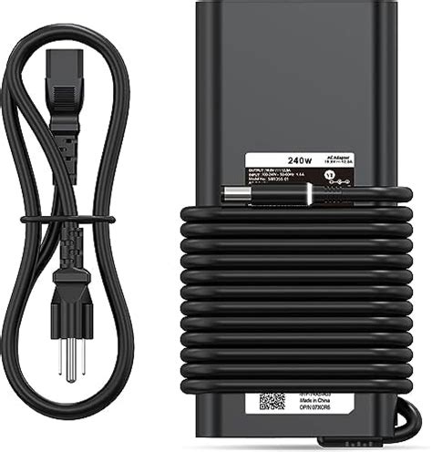 Amazon Dell GaN Laptop Charger 240W Watt Barrel 7 4mm Tip AC Power