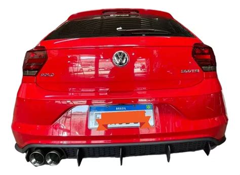 Difusor Spoiler Vw Polo Ponteira Inox 3 5 Barbatanas