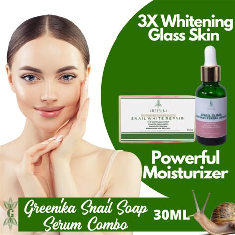 [ 10x Whitening Skin Firming Combo ] Greenika Organic Snail Slime