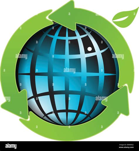 Globe And Green Arrows Stock Vector Image Art Alamy