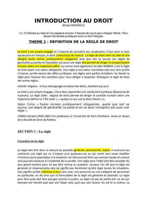 Introduction Au Droit D Finition De La R Gle Introduction Au Droit