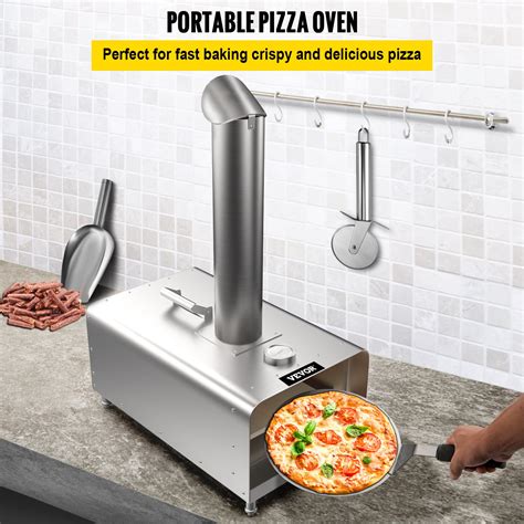 Vevor Wood Fired Oven 12 Stainless Steel Portable Pizza Oven Wood Pellet Burning Pizza Maker