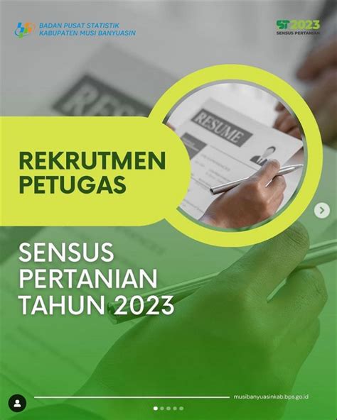 Rekrutmen Petugas Sensus Pertanian 2023 ST2023 Gitulah