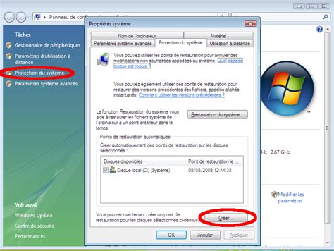 Restauration Syst Me Windows Restaurer Windows Cr Er Un Point De