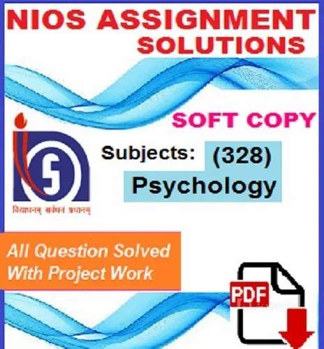 Psychology Nios Solved Assignment Th Class Tma English Medium