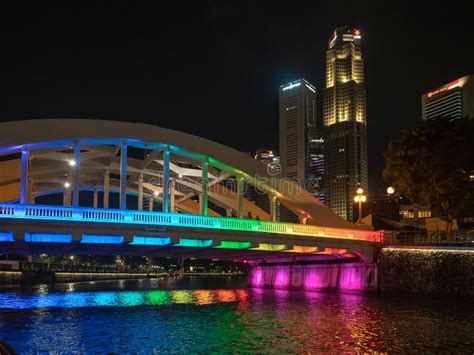 Singapore River Seen from a Night Cruise Boat Editorial Stock Image ...