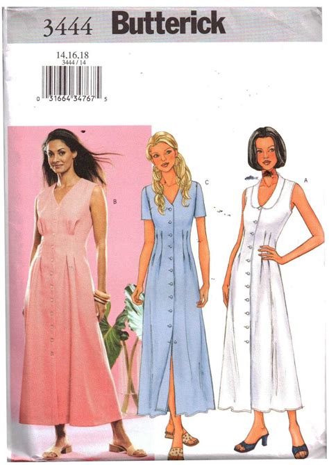 Butterick 3444 Dress Size 14 16 18 Uncut Sewing Pattern