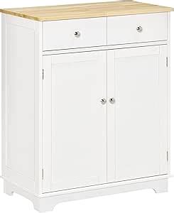 Homcom Kitchen Storage Cabinet Sideboard Floor Cupboard With Solid