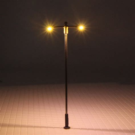 Pcs Model Railway Ho Scale Lamp Warm White Two Leds Street Light