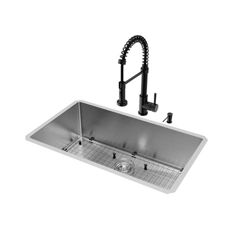 Vigo All In One 32 In Stainless Steel Single Bowl Undermount Kitchen