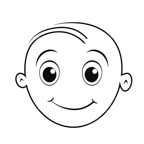 Baby Face Outline Outline Illustration Vector Illustration Sketch