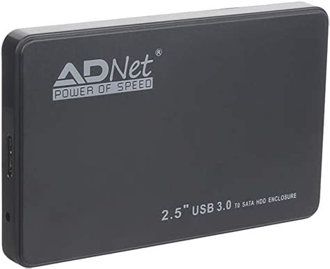 Adnet 2563cm Usb 30 Hdd Enclosure Case Cover For Sata Hdd Sata