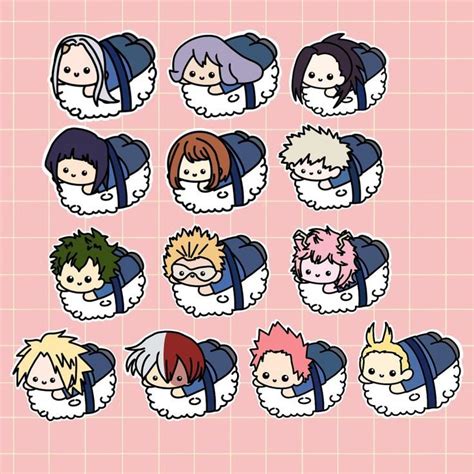 Boku No Hero Academia Sushi Stickers Serie Boku No Hero Academia