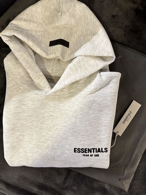 Essentials × Fear Of God × Pacsun Fear Of God Essentials Hoodie Fw22 Light Oatmeal Grailed