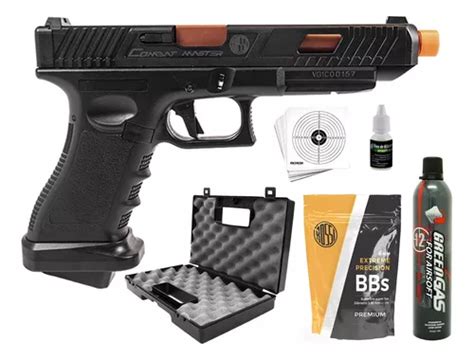 Pistola Airsoft Combat Master Rossi Gbb Blowback Green Gas