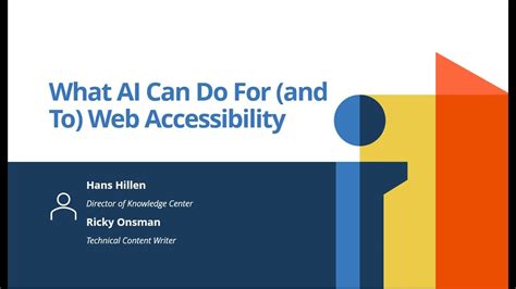 What Ai Can Do For And To Web Accessibility Youtube