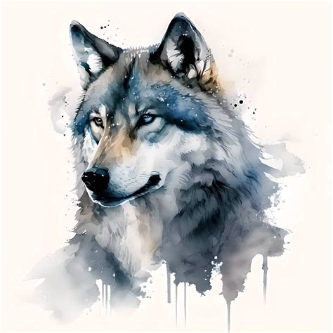 Pin By Marianne Van Veelen On Tekenen In 2024 Watercolor Wolf Canine