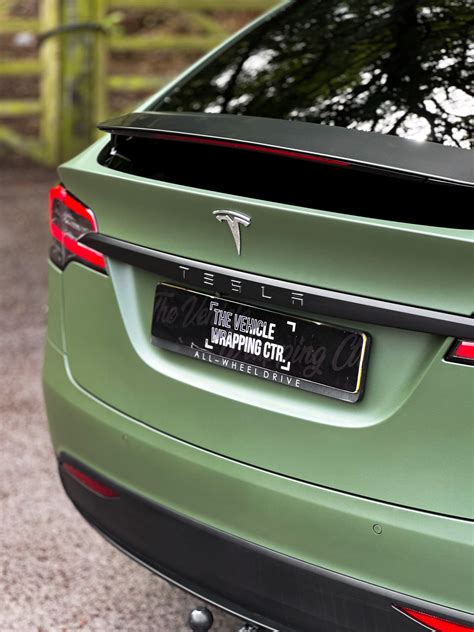 Tesla Model X - Military Green - Personal Wrapping Project