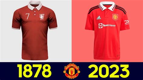 The Evolution Of Manchester United Football Kit 2223 All Man United