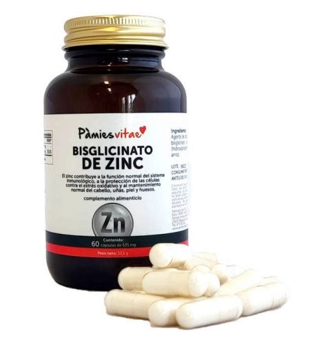 Zinc Bisglicinato 60 cápsulas