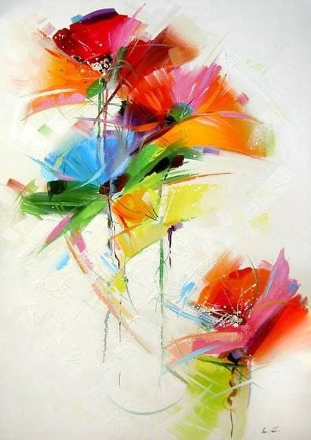 17 Best images about Art Flowers on Pinterest | Colorful flowers, Flower paintings and Modern art