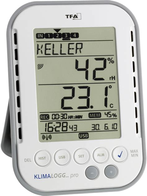 Tfa Dostmann Klimalogg Pro Hygrometer Rh Rh Data Logger Wireless