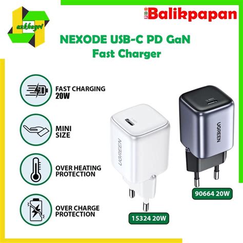 Jual Ugreen Kepala Charger 20W USB Tipe C PD QC3 0 Fast Charging Nexode