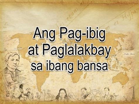 Ang Paglalakbay At Pag Ibig Ni Jose Rizal Ppt