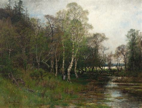 Spring Landscape. Motif from Tullinge in Södermanland by Oscar Törnå - Artvee