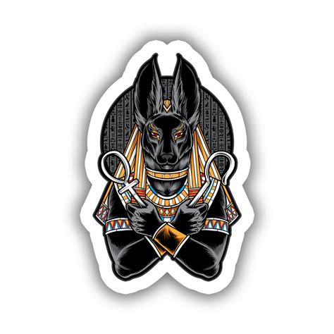 Anubis L M Ve Ceza Tanr S Sticker Telefon Laptop Defter Sticker